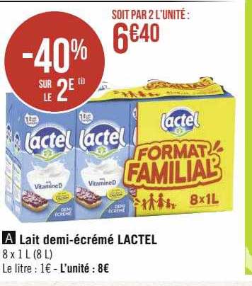 lait demi-écrémé lactel