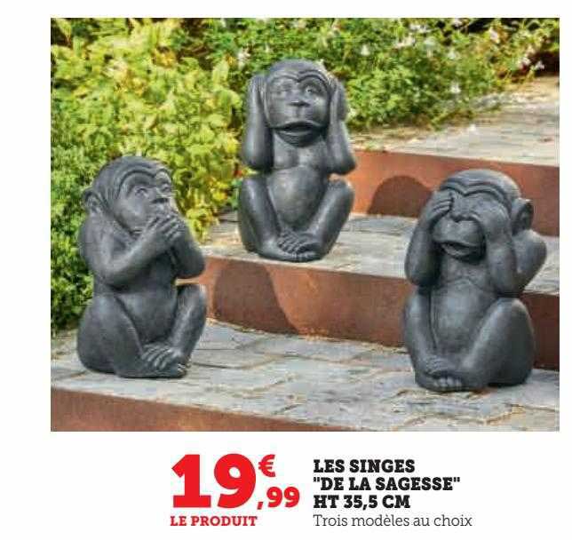 les singes "de la sagesse" ht 35,5 cm