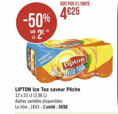 Lipton Ice Tea Saveur Pêche