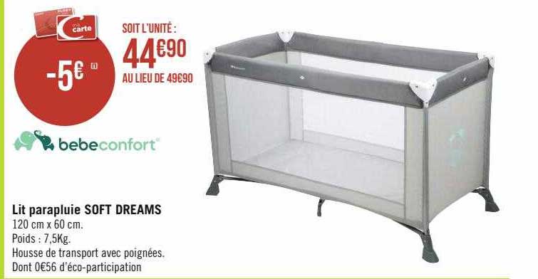 lit parapluie soft dreams bébé confort