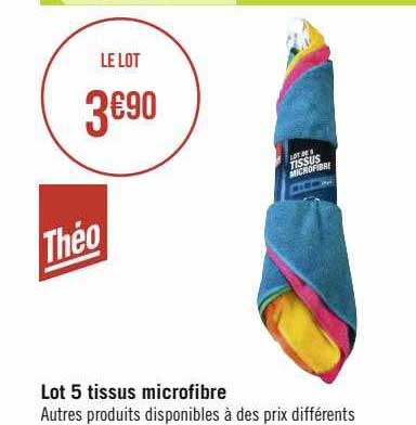 Lot 5 Tissus Microfibre Théo