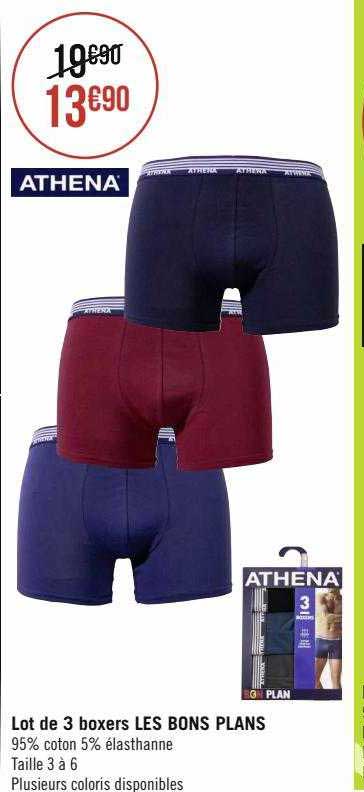 lot de 3 boxers les bons plans