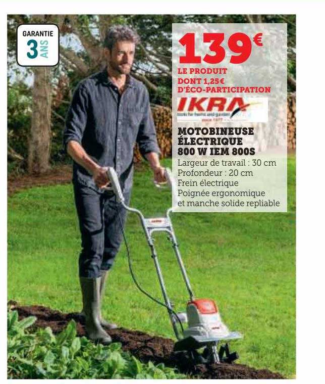 motobineuse électrique 800 w iem 800s ikra