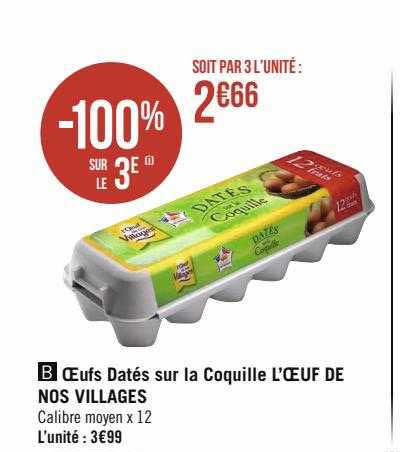 œufs datés sur la coquille l'œuf de nos villages