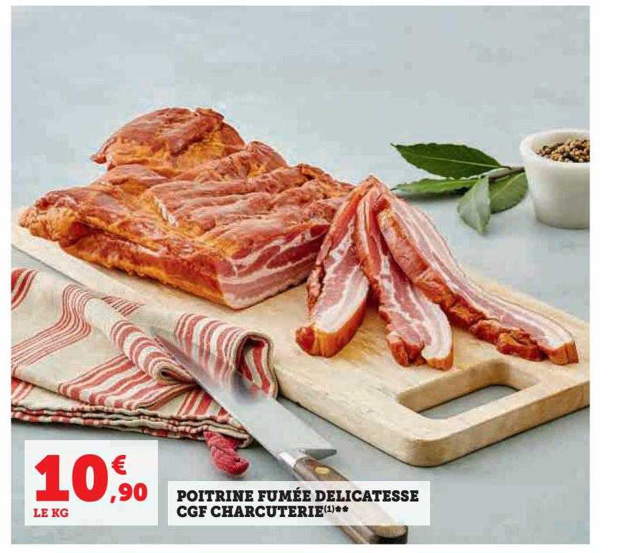 poitrine fumée delicatess cgf charcuterie