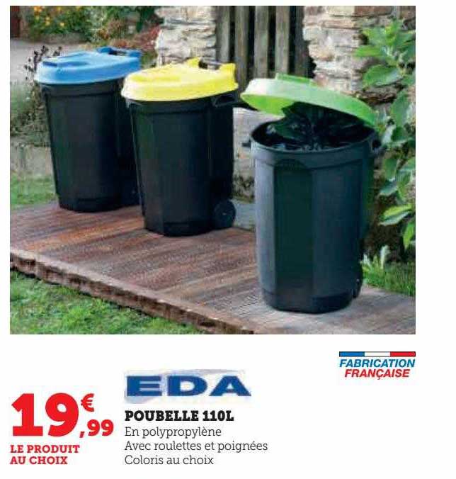 poubelle 110l eda