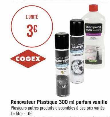 rénovateur plastique 300 ml parfum vanille
