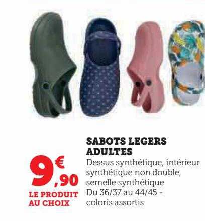 sabots legers adultes