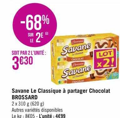 savane le classique à partager chocolat brossard