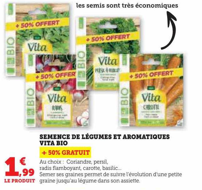 semence de légumes et aromatiques vita bio
