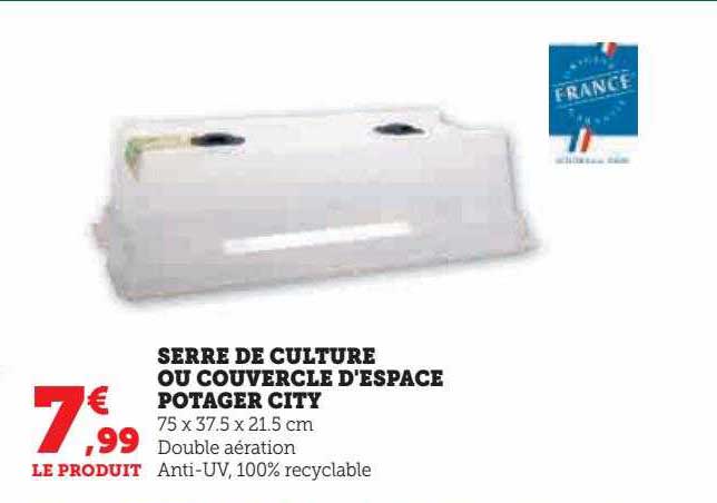 serre de culture ou couvercle d'espace potager city