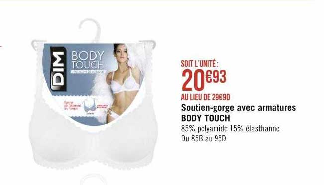 soutien-gorge avec armatures body touch