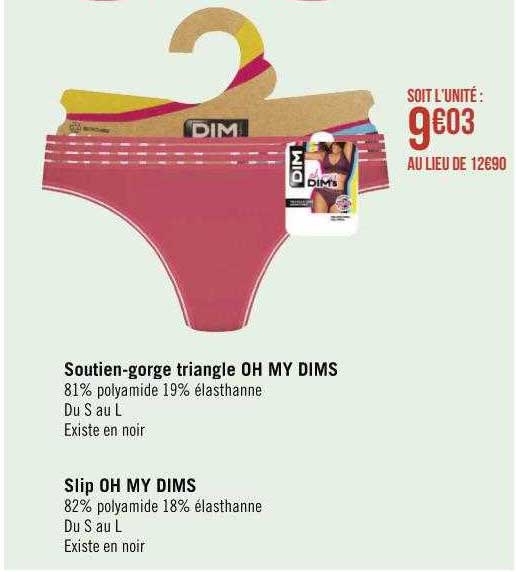 soutien-gorge triangle oh my dims, slip oh my dims