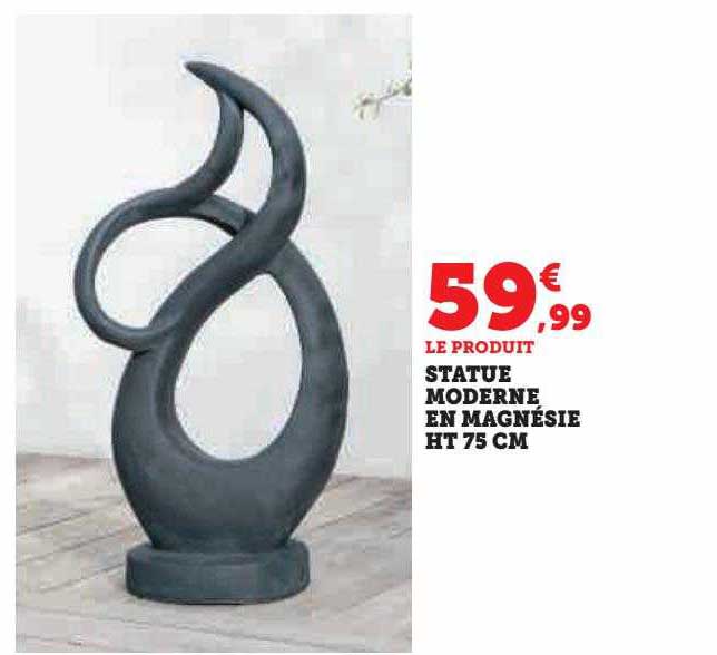 statue moderne en magnésie ht 75 cm