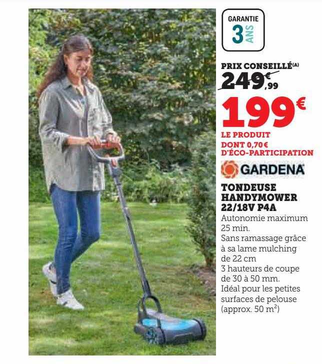 tondeuse handymower 22-18v p4a gardena