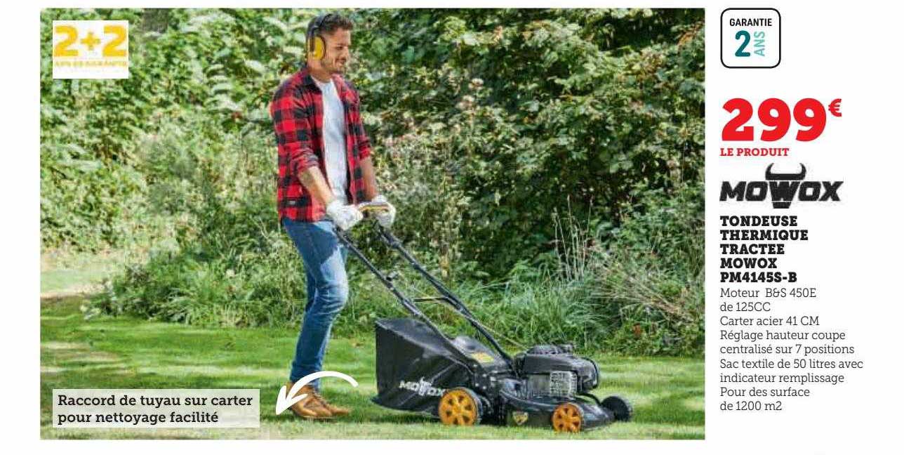 Tonton Tondeuse Thermique Tractée Mowoxpm4145s-b