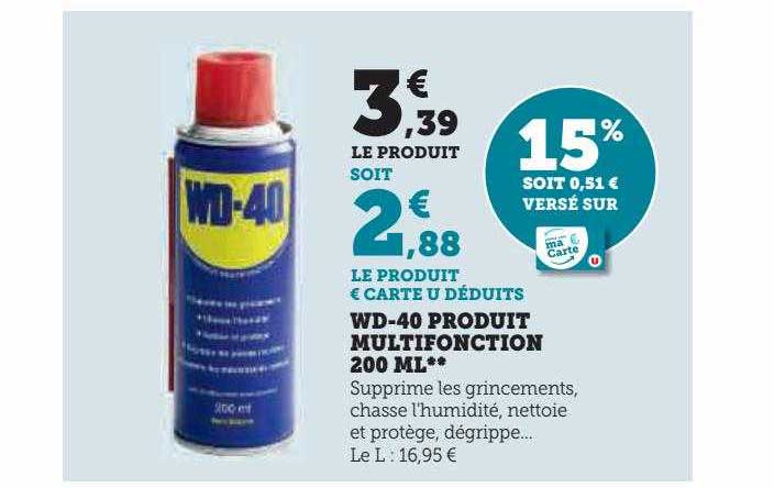 Wd-40 Produit Multifonction 200 Ml