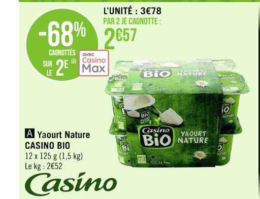 Yaourt Nature Casino Bio
