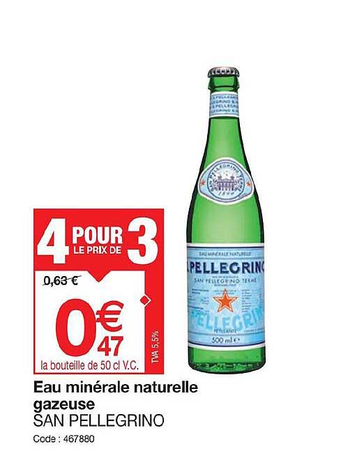 eau minérale naturelle gazeuse san pellegrino