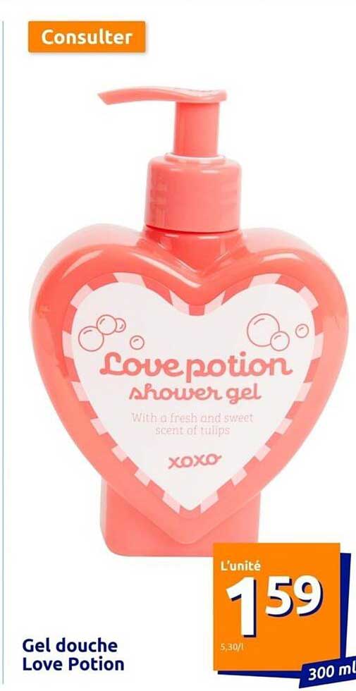 gel douche love potion