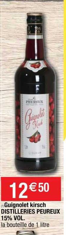 guignolet kirsch distilleries peureux 15% vol