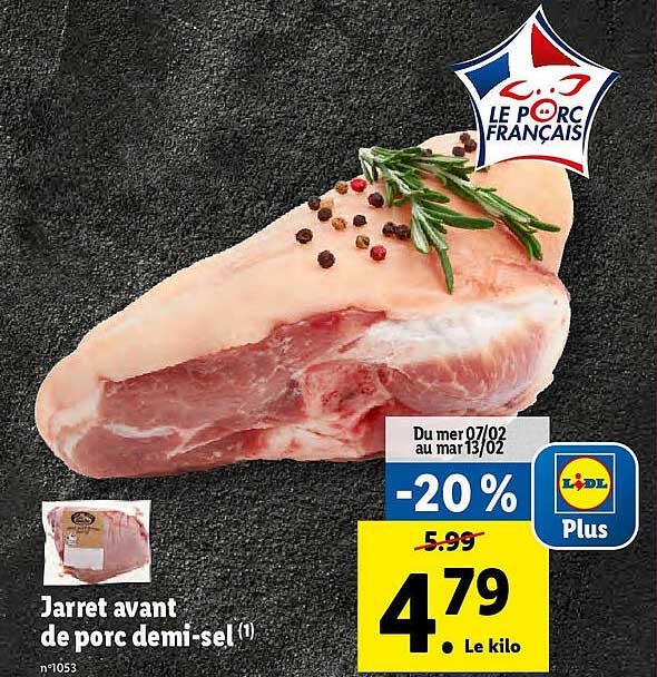 jarret avant de porc demi-sel