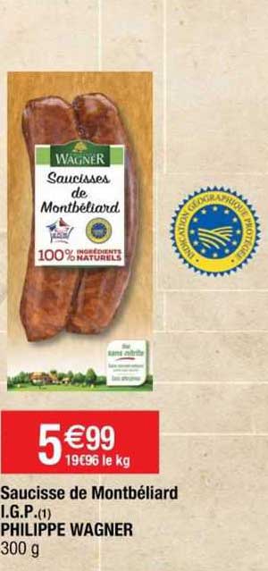 saucisse de montbéliard i.g.p. philippe wagner