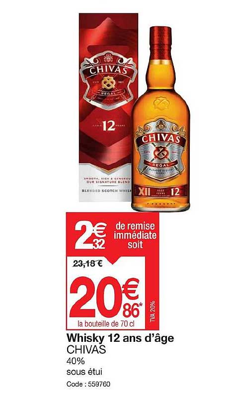 whisky 12 ans d'âge chivas