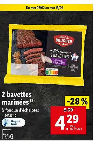 2 bavettes marinées