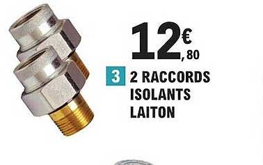 2 raccords isolants laiton