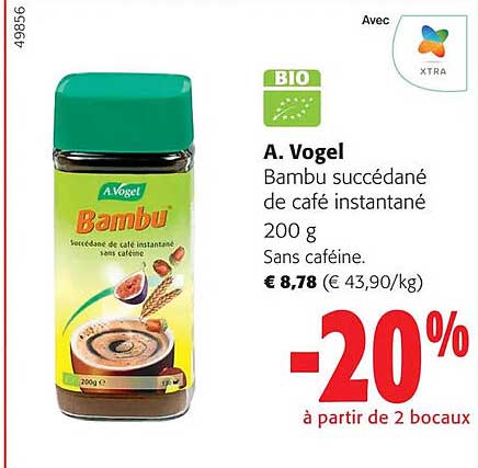 a. vogel bambu succédané de café instantané sans caféine