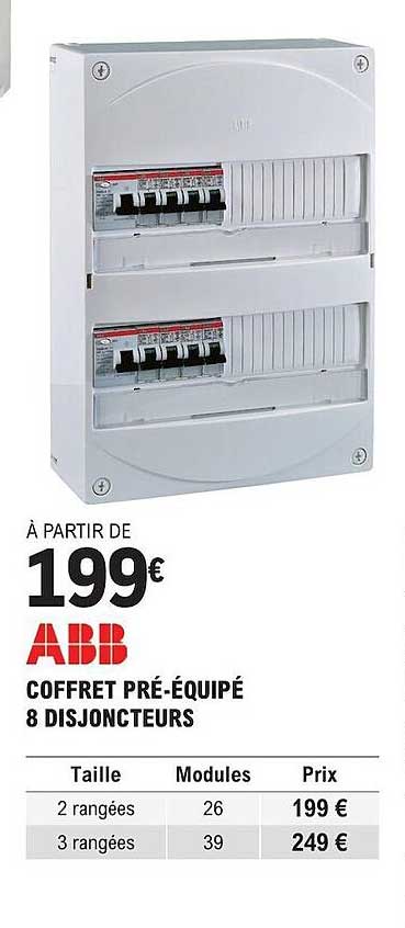 abb coffret pré-équipé 8 disjoncteurs