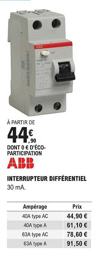 abb interrupteur différentiel