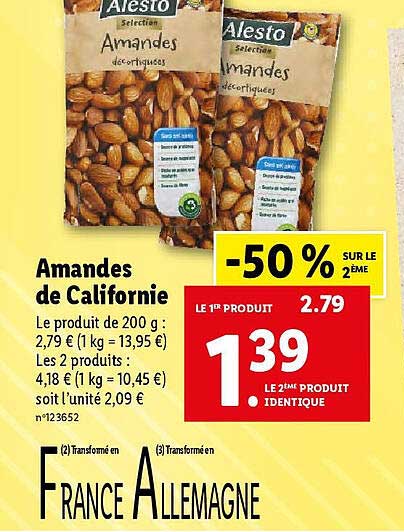 Amandes De Californie Alesto
