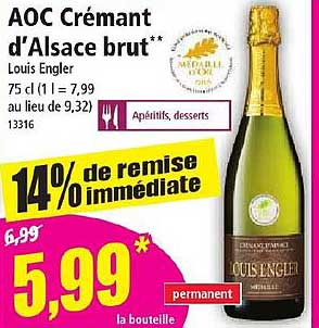 aoc crémant d'alsace brut louis engler