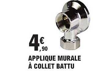 applique murale à collet battu