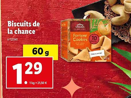 biscuits de la chance vitasia