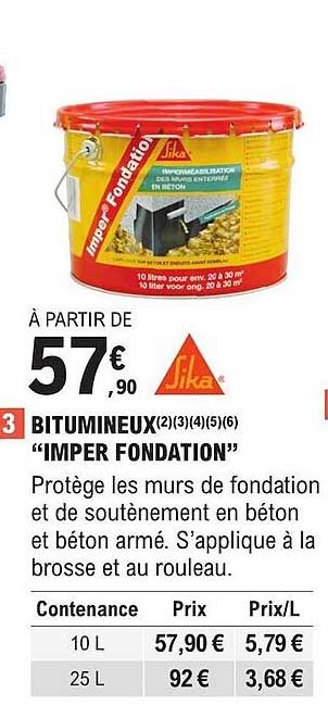 bitumineux "imper fondation" sika