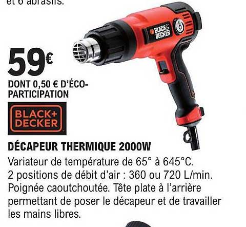 black+decker décapeur thermique 2000w