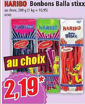 bonbons balla stixx haribo