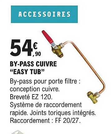 by-pass cuivre "easy tub"