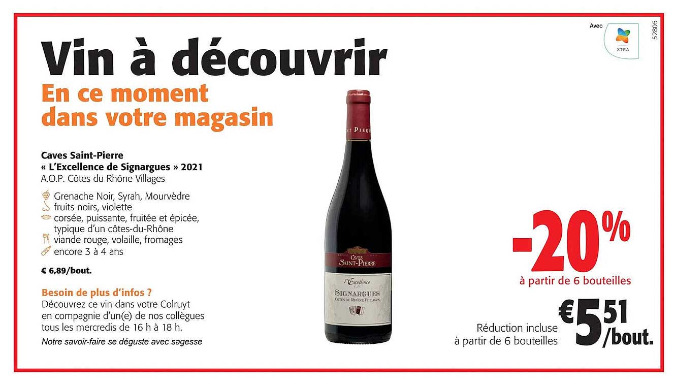 caves saint-pierre «l'excellence de signargues» 2021 a.o.p. côtes du rhône villages