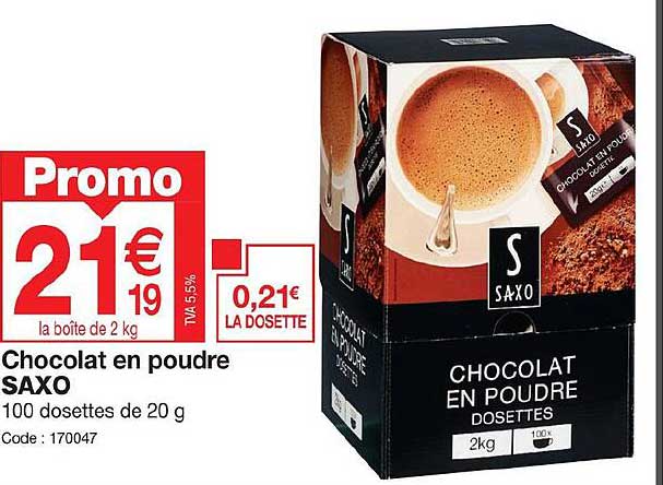 Chocolat En Poudre Saxo