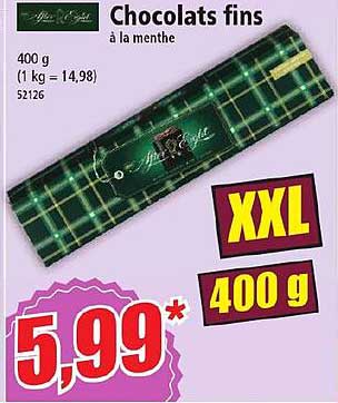 chocolats fins à la menthe after eight