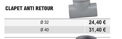 clapet anti retour