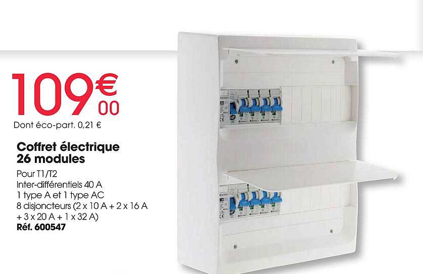 coffret électrique 26 modules