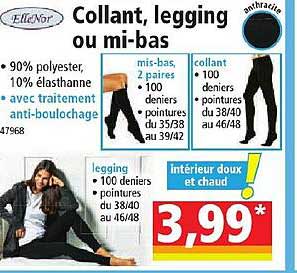 collant, legging ou mi-bas elleNor