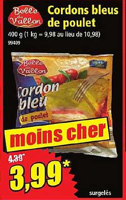 cordons bleus de poulet belle du vallon