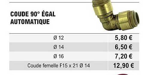 coude 90° égal automatique