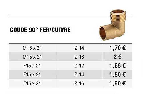 coude 90° fer cuivre
